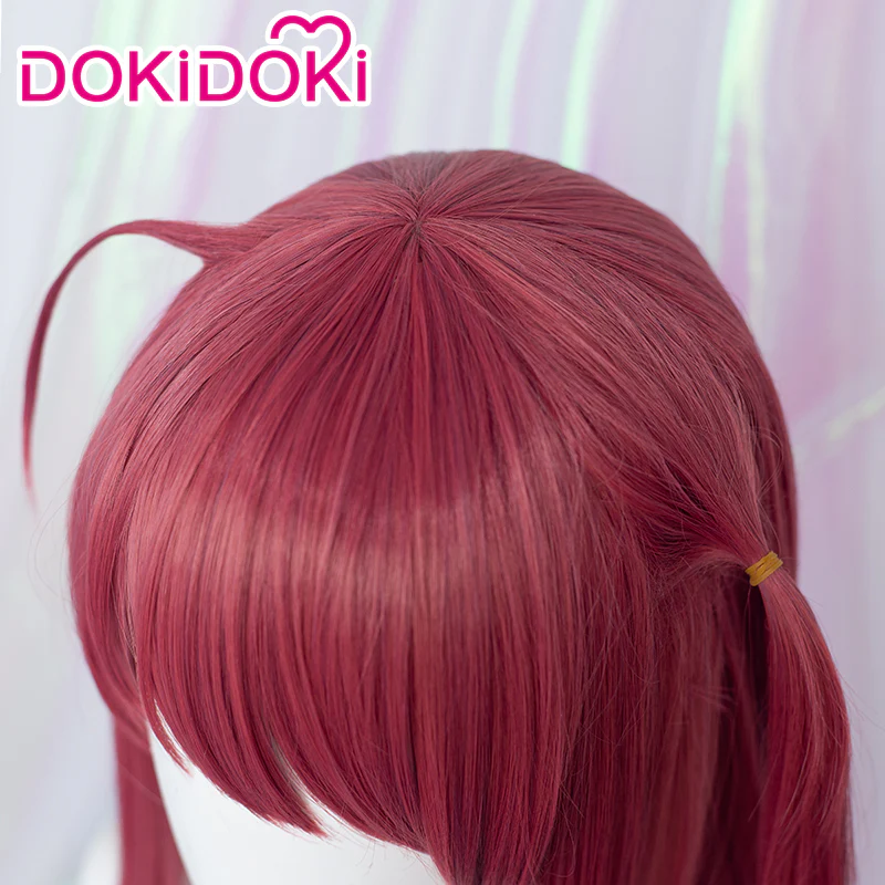 【Ready For Ship】DokiDoki Anime ZOMBIE LAND SAGA Cosplay Minamoto Sakura Wig Wine Red Long Straight - Image 4