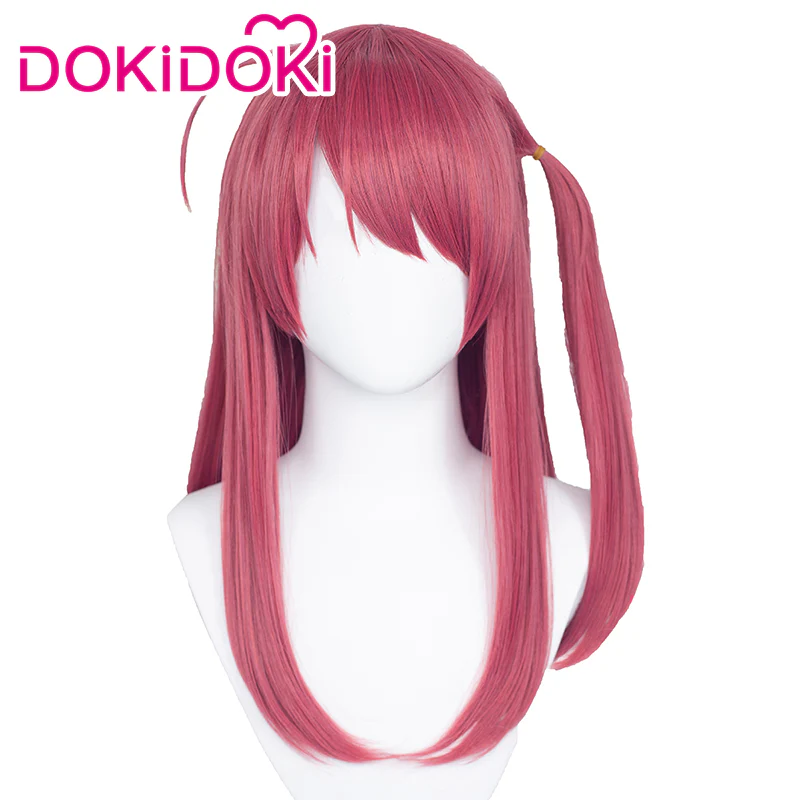 【Ready For Ship】DokiDoki Anime ZOMBIE LAND SAGA Cosplay Minamoto Sakura Wig Wine Red Long Straight - Image 5