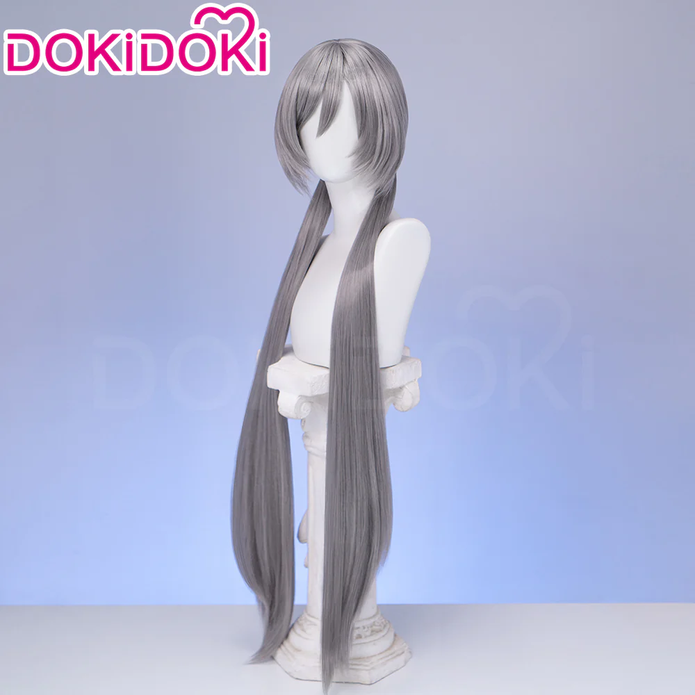 【Ready For Ship】DokiDoki Anime Cosplay Wig Grey Long Straight Twin Tail / Ear / Tail Rabbit Cute - Image 4