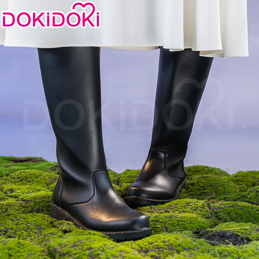 DokiDoki Cosplay Basic Shoes Black Knee-high Boots Riding Boots