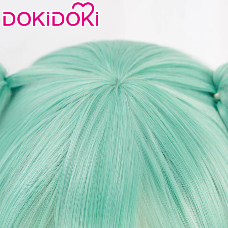 【Wig Ready For Ship】DokiDoki Cosplay Wig Long Curly Green Wig Strawberry 15th anniversary/ Bow Knot - Image 4