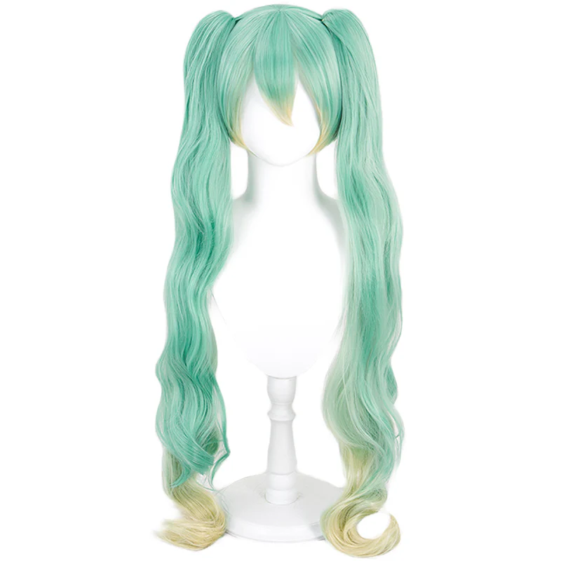 【Wig Ready For Ship】DokiDoki Cosplay Wig Long Curly Green Wig Strawberry 15th anniversary/ Bow Knot - Image 5
