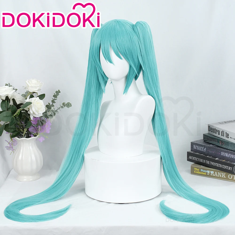 【Ready For Ship】DokiDoki Cosplay Long Straight Blue/Green Wig/ Tattoo - Image 3