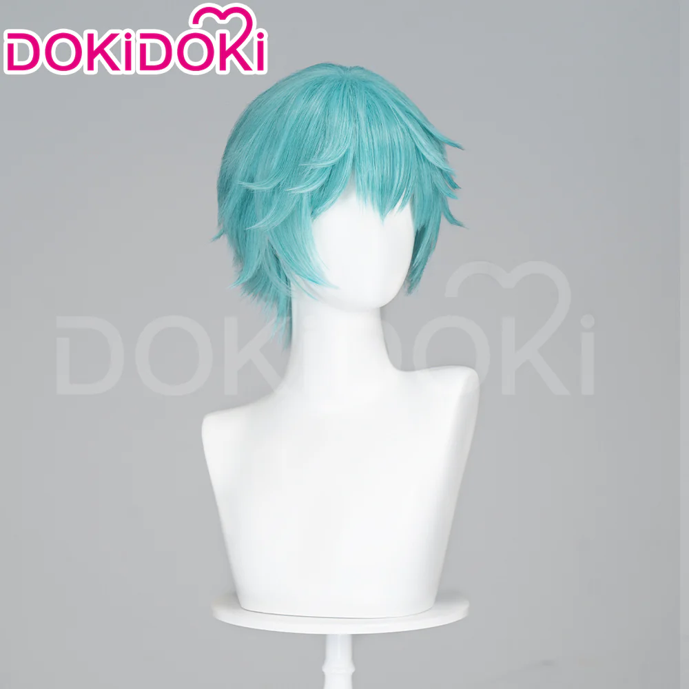DokiDoki Cosplay Short Straight Green Gender Bending Wig Male - Image 2