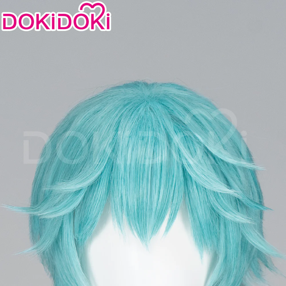 DokiDoki Cosplay Short Straight Green Gender Bending Wig Male - Image 4