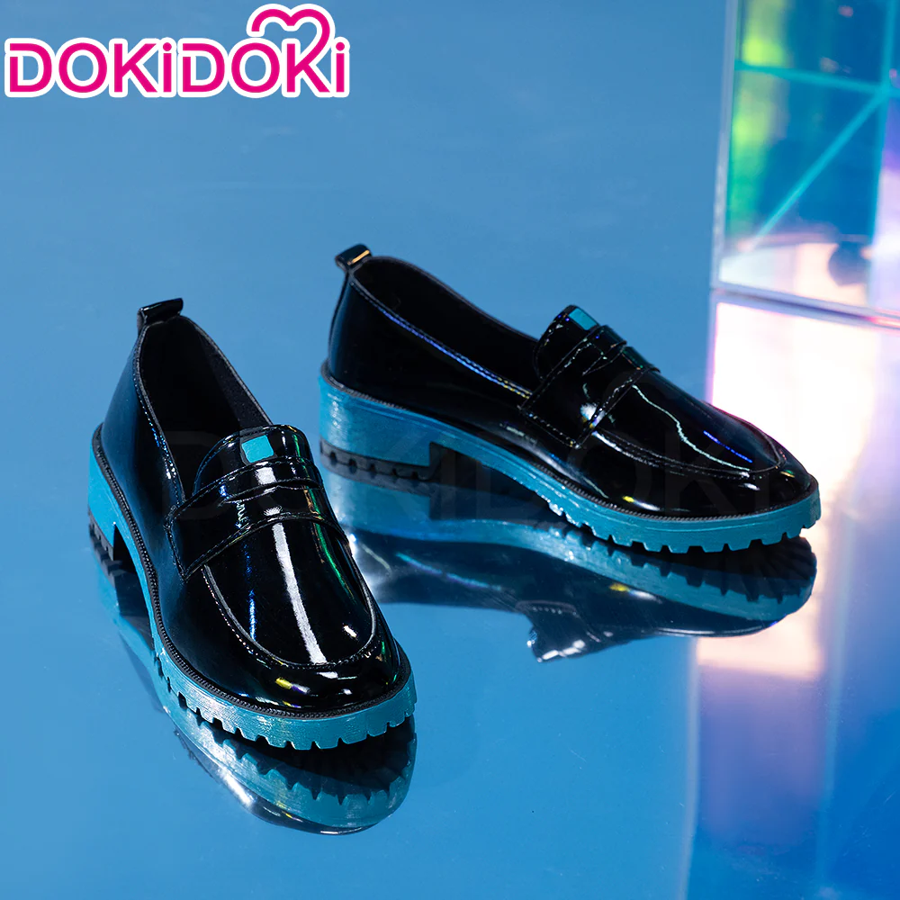 DokiDoki Cosplay Suit Cute Shoes Black Green Shoes - Image 2