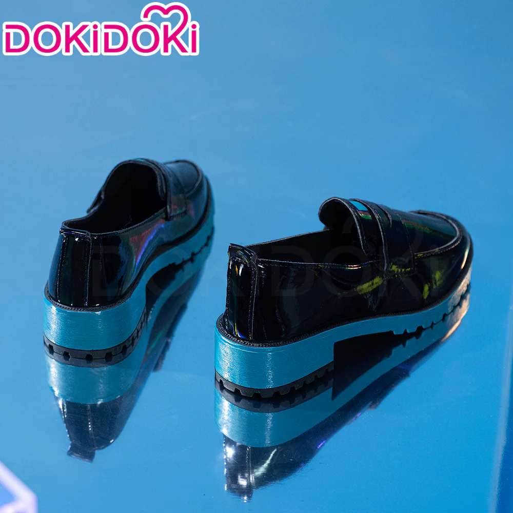 DokiDoki Cosplay Suit Cute Shoes Black Green Shoes - Image 3