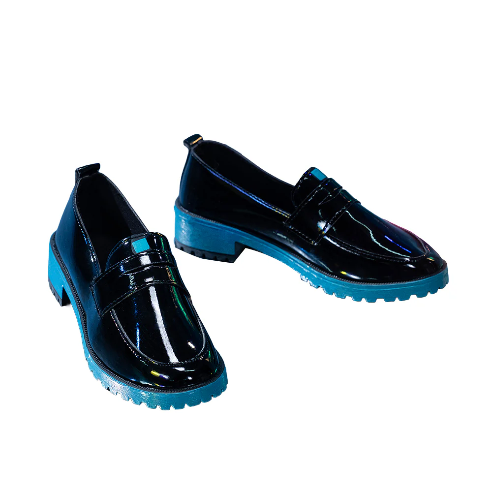 DokiDoki Cosplay Suit Cute Shoes Black Green Shoes - Image 4