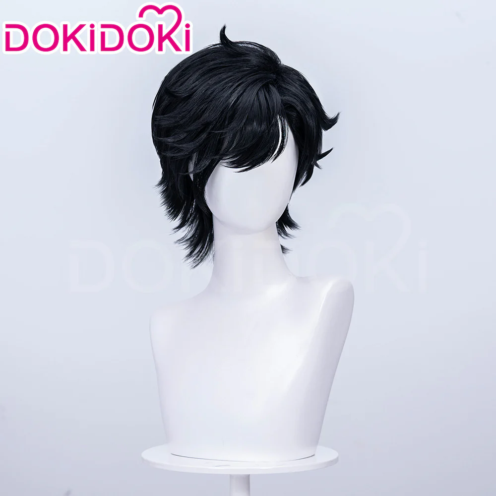 DokiDoki Game Arknights: Endfield Cosplay Endministrator Male Wig Short Black Hair - Image 4