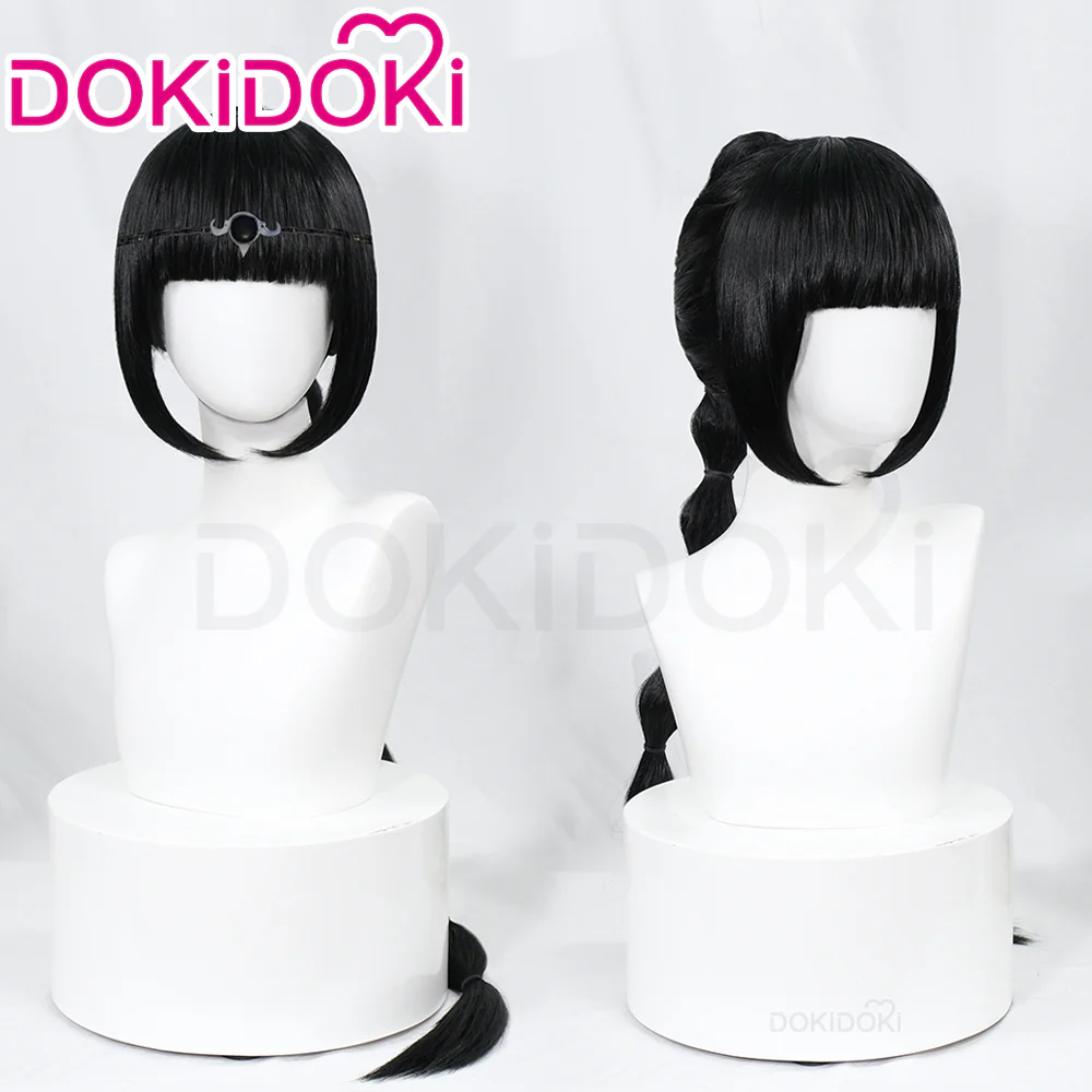 【Ready For Ship】DokiDoki Game Cosplay  Wig Long Straight Black Wig
