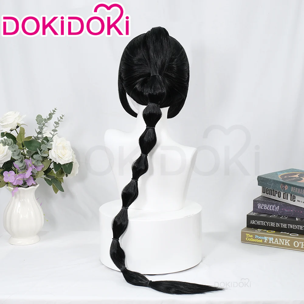 【Ready For Ship】DokiDoki Game Cosplay  Wig Long Straight Black Wig - Image 3