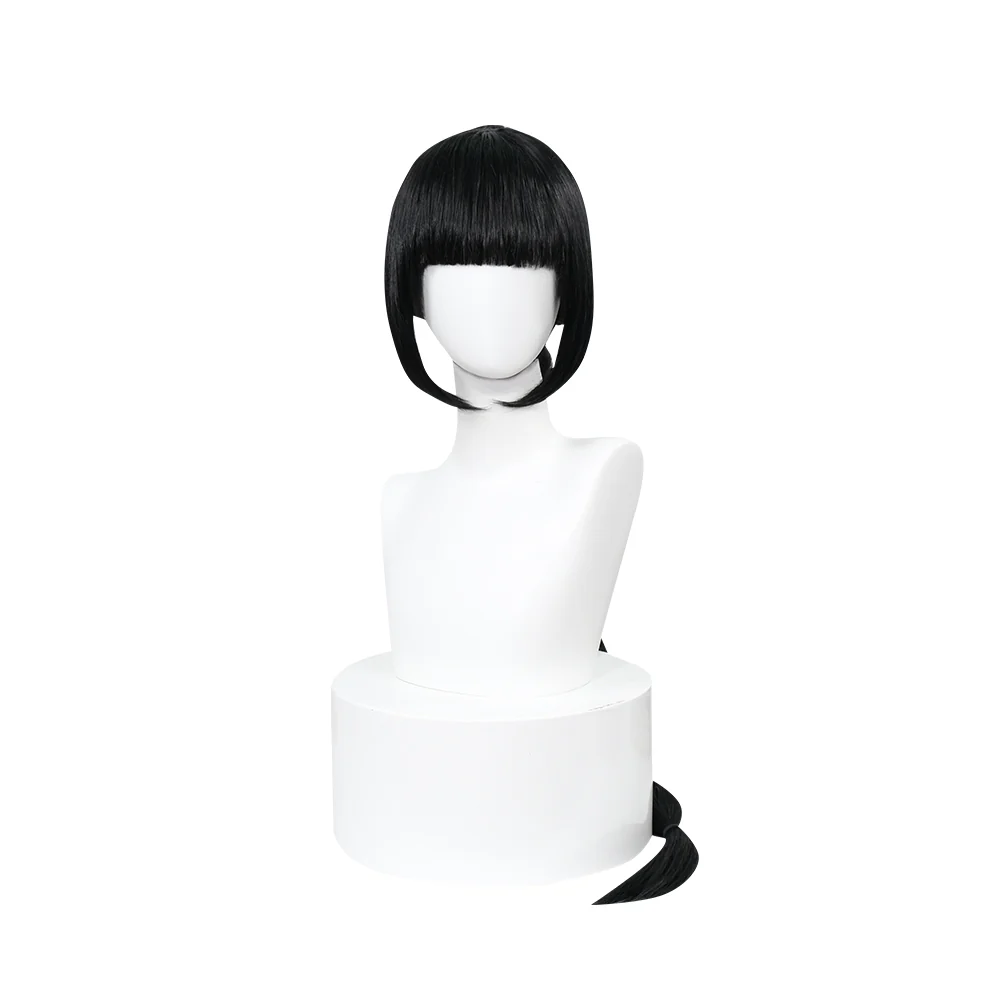 【Ready For Ship】DokiDoki Game Cosplay  Wig Long Straight Black Wig - Image 5