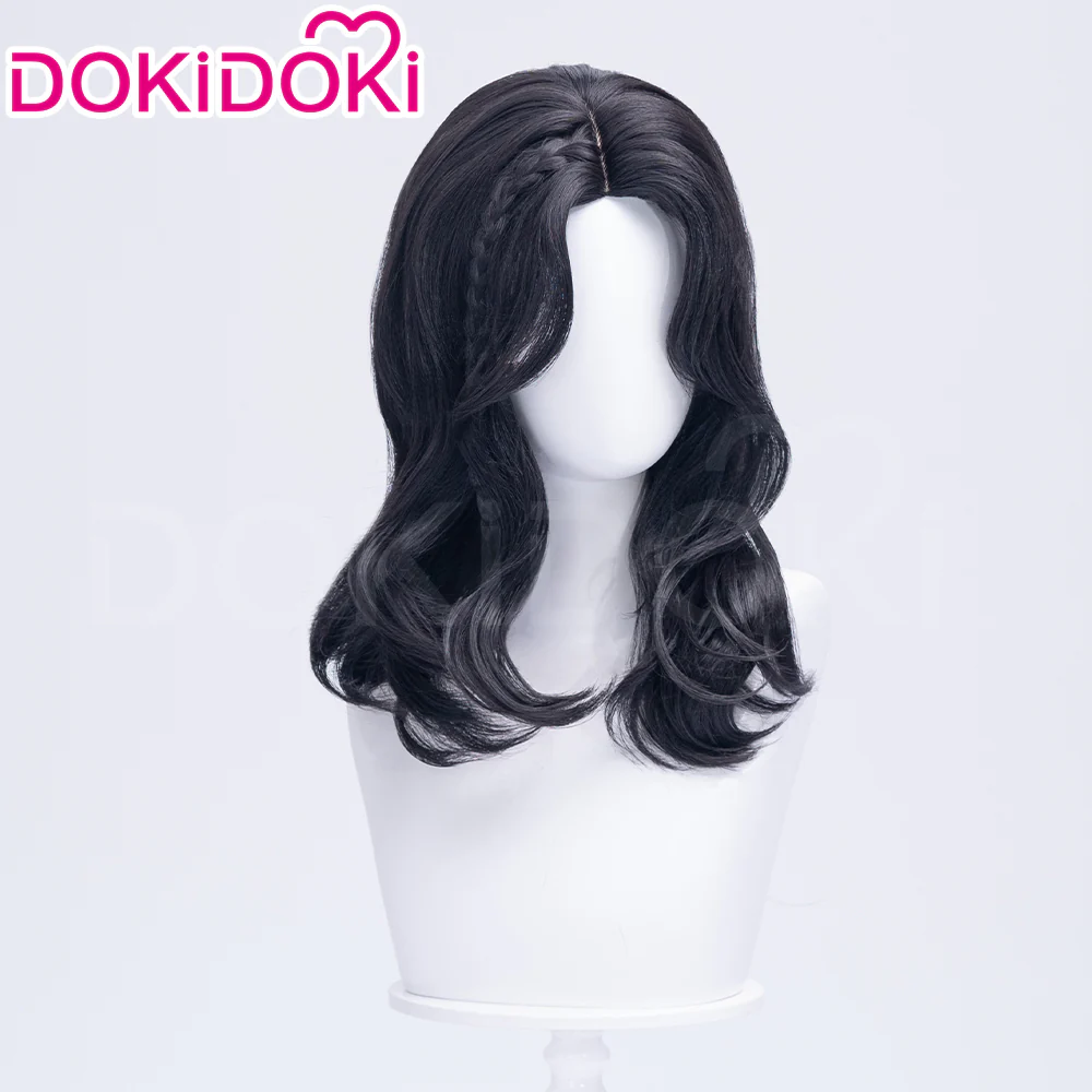 【Ready For Ship】DokiDoki Game Clair Obscur: Expedition 33 Copslay Lune Wig Long Curly Black Hair - Image 4
