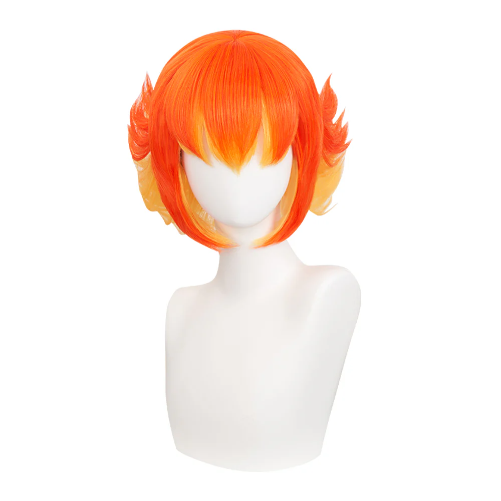 【Ready For Ship】DokiDoki Game Cookie Run: Kingdom Cosplay Pumpkin Pie Cookie Wig Orange Yellow Short Halloween - Image 5