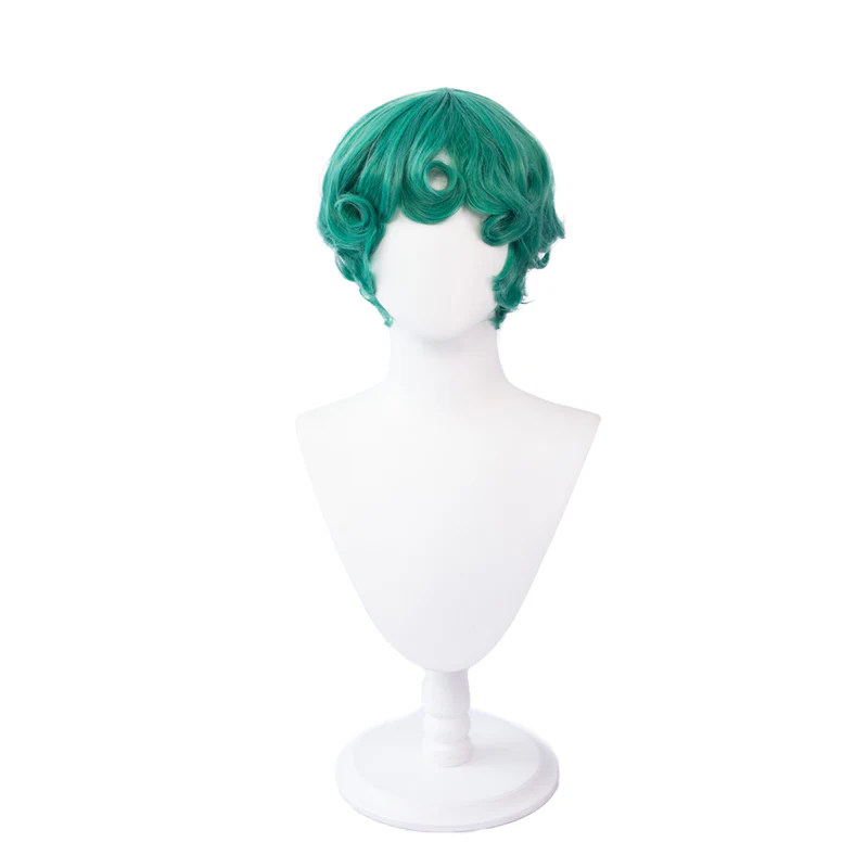 【Ready For Ship】DokiDoki Game Cosplay Cosplay Wig Short Curly Green - Image 4