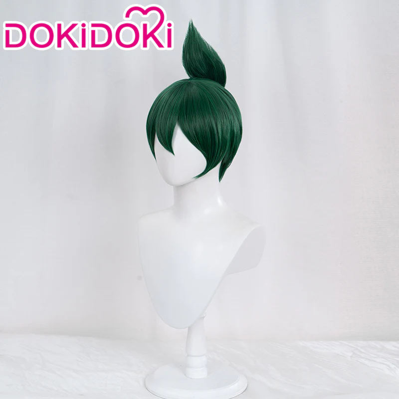 DokiDoki Game Cosplay Cosplay Wig Short Greenish Version
