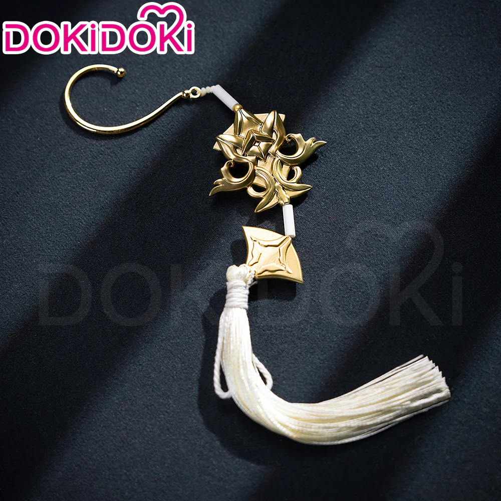 【Ready For Ship】DokiDoki Game Cosplay Fox Guy Wig / Mask / Earring Long Straight Ponytail White Hair - Image 7