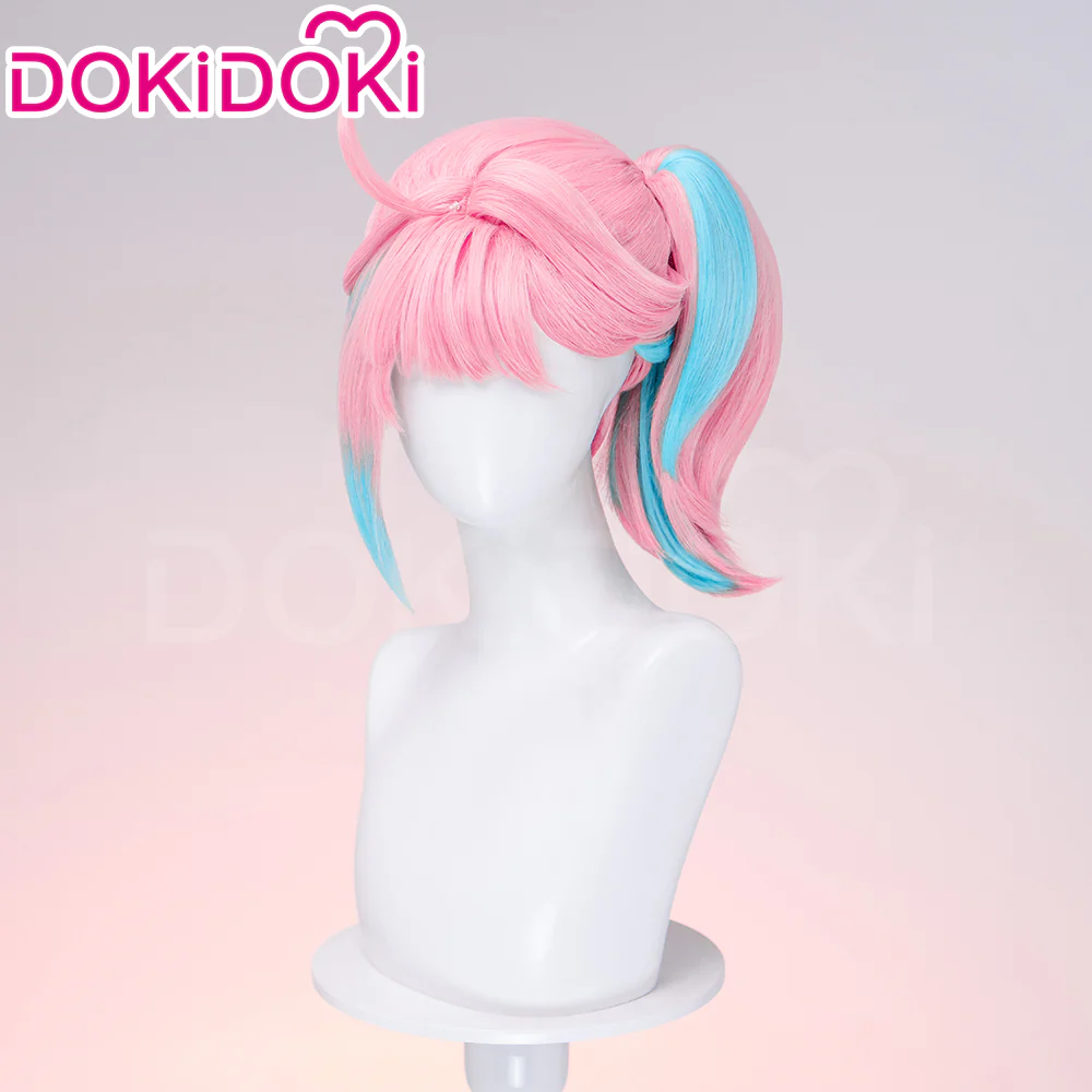 【Pink Ver Ready For Ship】DokiDoki Game Cosplay Girl Group ANTIFRAGILE Wig Short Blue Pink Yellow Hair Rainy Day - Image 8