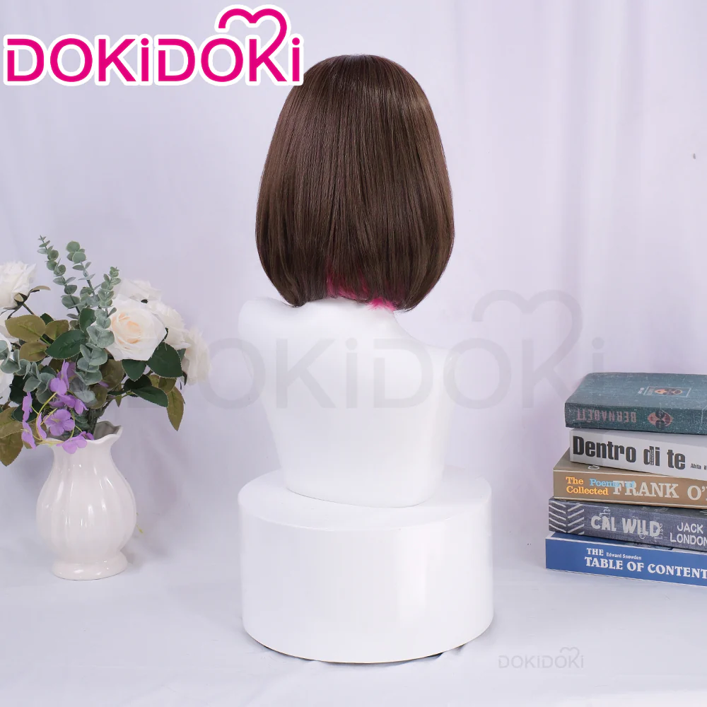 【Ready For Ship】DokiDoki Game Cosplay Girl Group  ANTIFRAGILE  Wig Short Brown Hair - Image 2