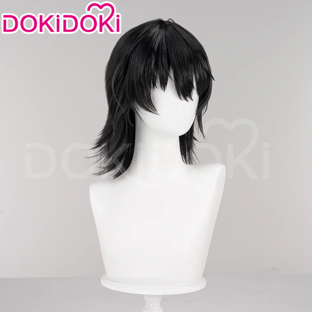 【Ready For Ship】DokiDoki Game Tou Qi Cosplay Nai He Wig Male / Female  Black Long / Short Wig Touqi Naihe - Image 3