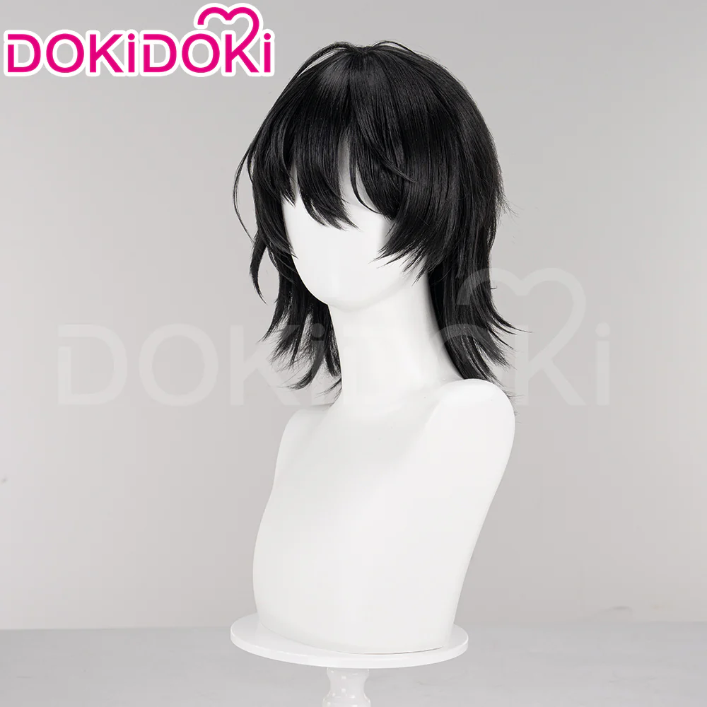 【Ready For Ship】DokiDoki Game Tou Qi Cosplay Nai He Wig Male / Female  Black Long / Short Wig Touqi Naihe - Image 4