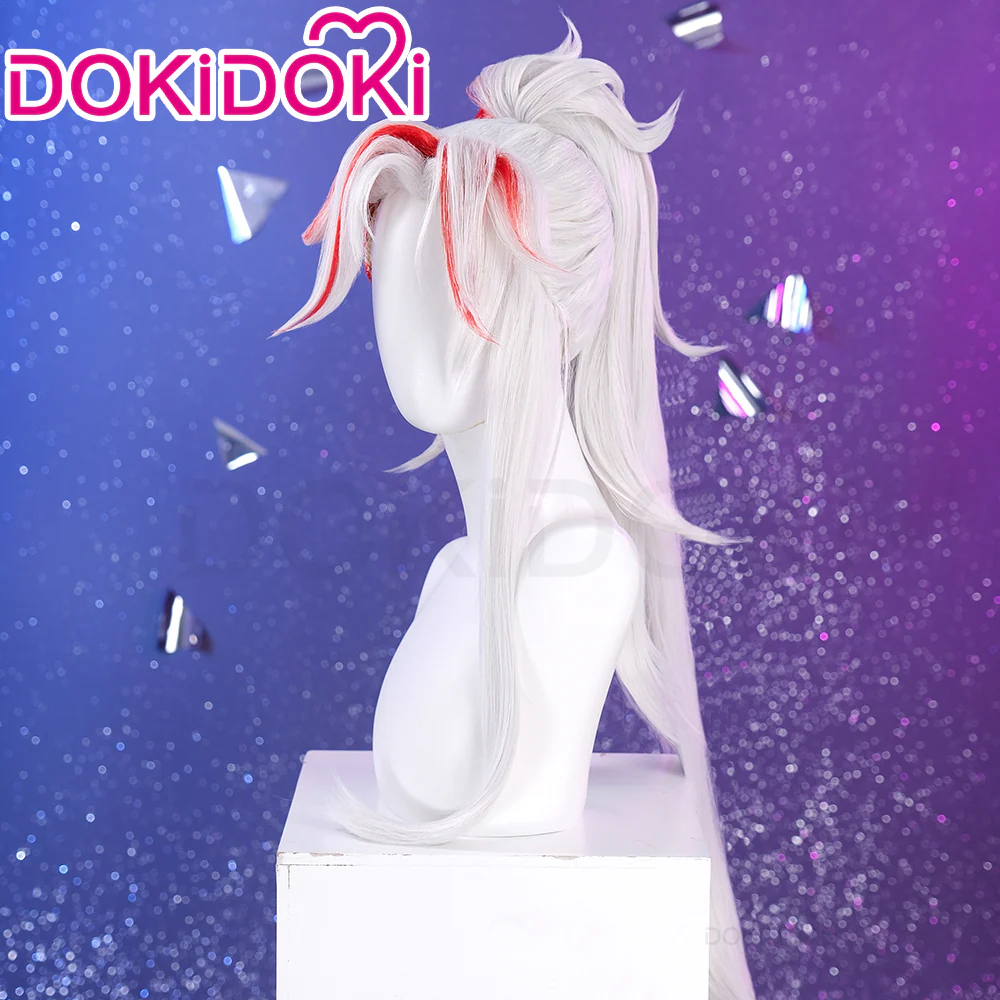 【Ready For Ship】DokiDoki Game Cosplay The Unforgotten Long White Red Wig - Image 2