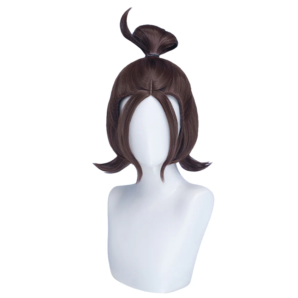 DokiDoki Game Cosplay Trainer Wig Short Brown Hair - Image 5