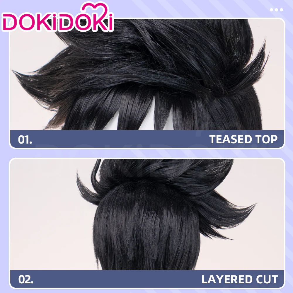 DokiDoki Game Cosplay Underworld Prince Wig Short Black Hair - Image 4
