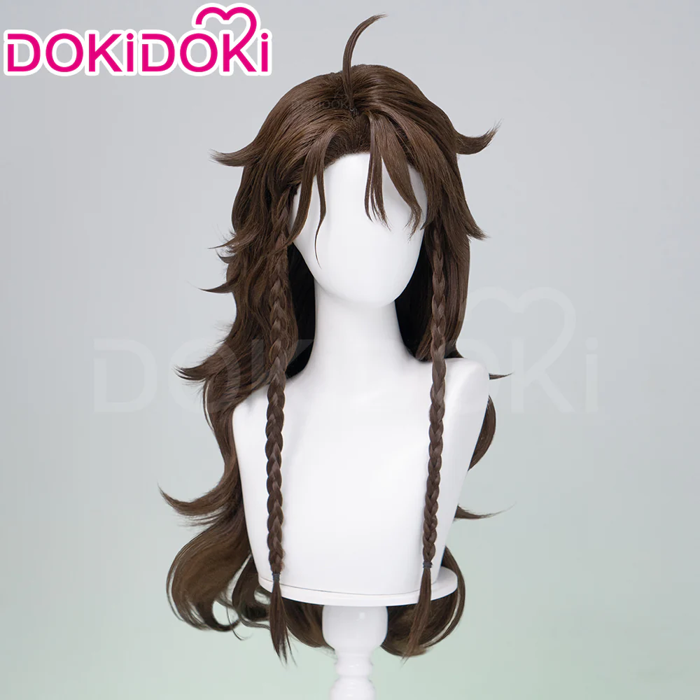 DokiDoki Game Cosplay Wig Long Curly Brown Hair Lion - Image 3