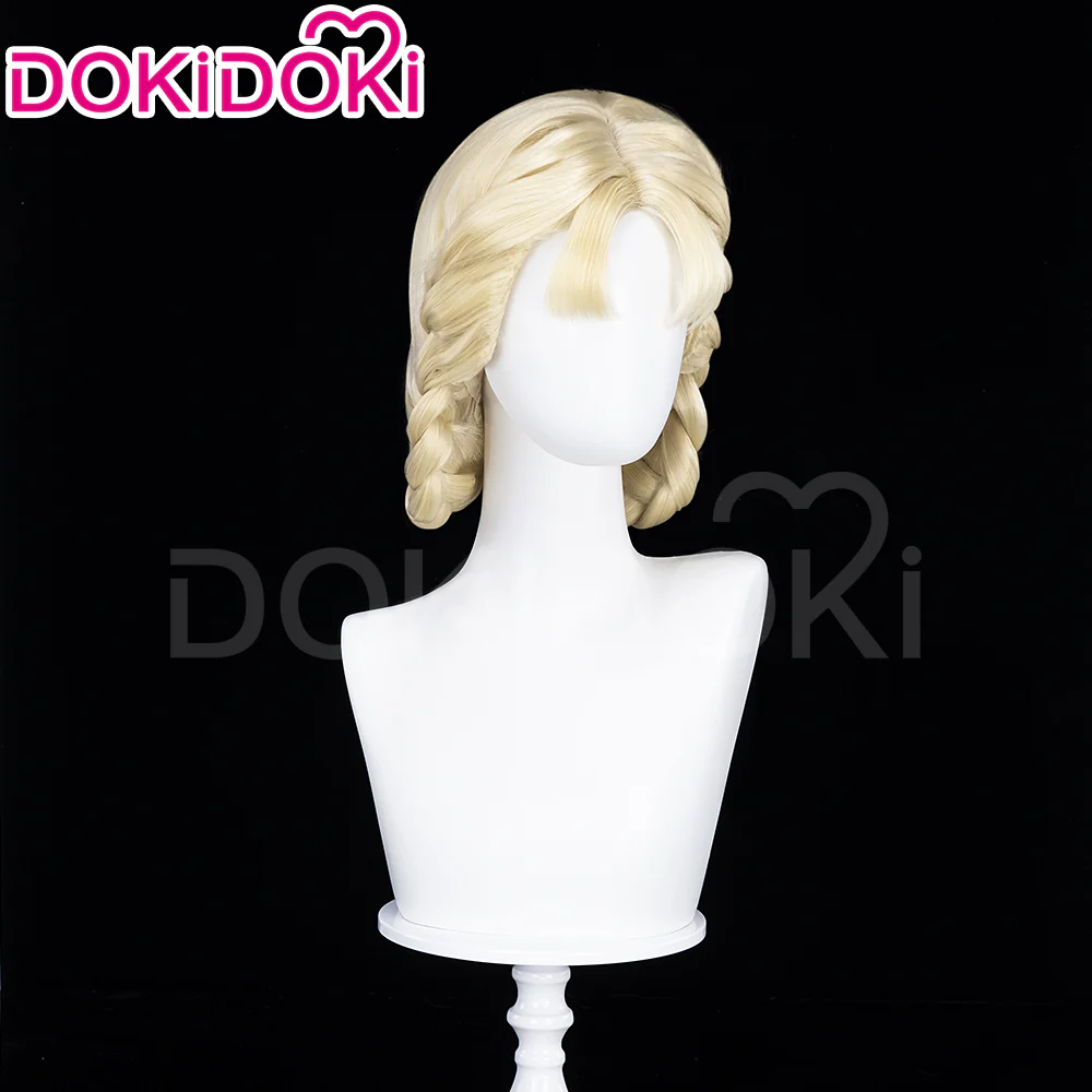 【Ready For Ship】DokiDoki Game Cosplay Wig Long Golden Curly Hair - Image 2