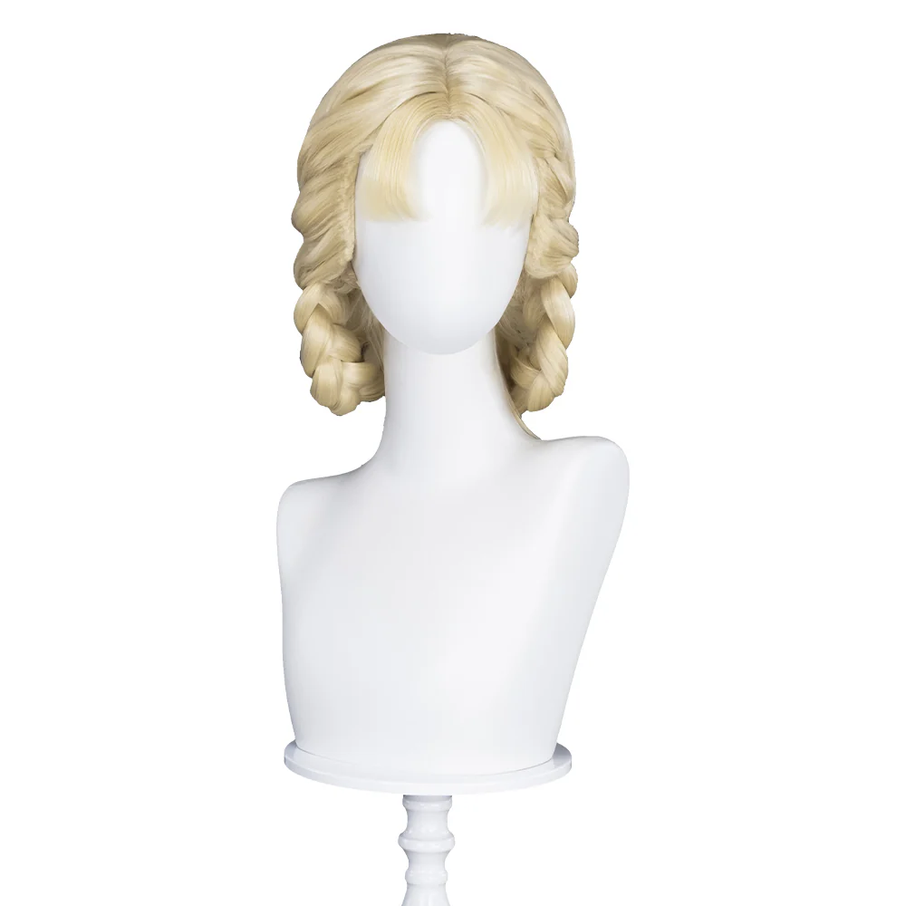 【Ready For Ship】DokiDoki Game Cosplay Wig Long Golden Curly Hair - Image 5