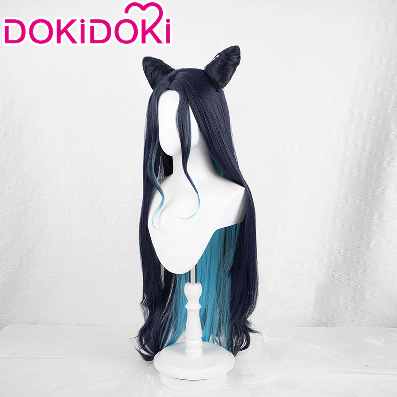 【Ready For Ship】DokiDoki Game Cosplay Wig Long Curly Blue Hair - Image 2