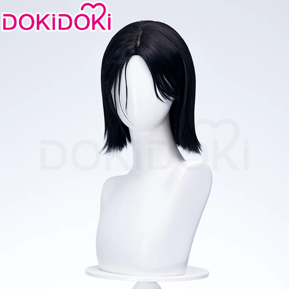 【Ready For Ship】DokiDoki Game Cosplay Wig Short Black Hair Female - Image 2