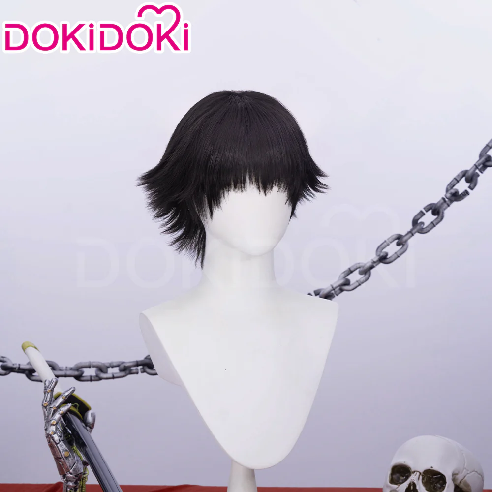 【Ready For Ship】DokiDoki Game Cosplay Wig Short Black Hair Women - Image 2