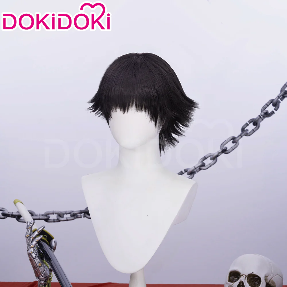 【Ready For Ship】DokiDoki Game Cosplay Wig Short Black Hair Women - Image 3