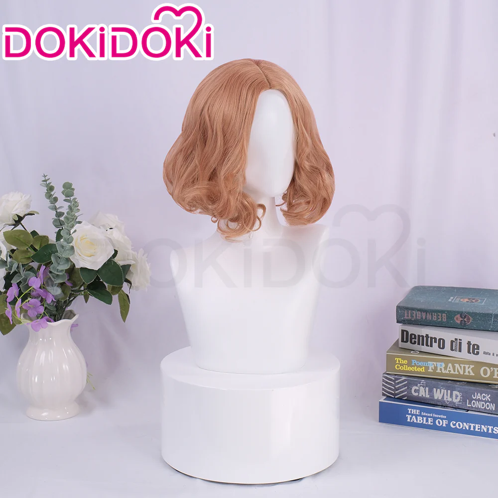 【Ready For Ship】DokiDoki Game Cosplay Wig Short Brown Hair - Image 2