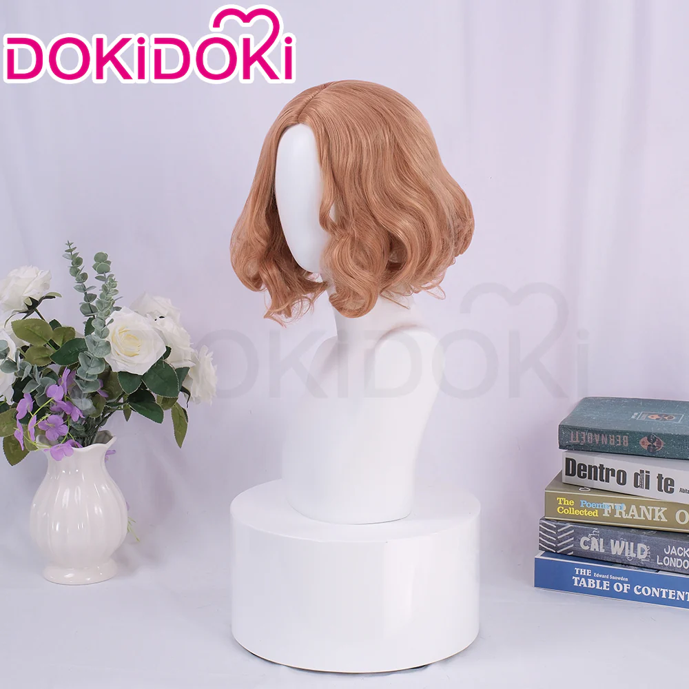 【Ready For Ship】DokiDoki Game Cosplay Wig Short Brown Hair - Image 3