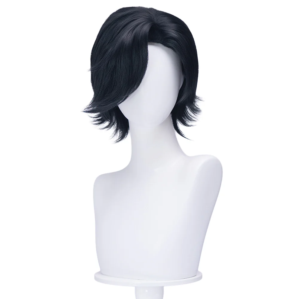 DokiDoki Game Cosplay Wig Short Curly Balck Hair - Image 2