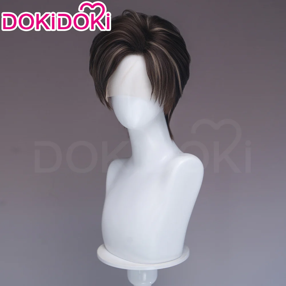 【Ready For Ship】【Small Area Front Lace】DokiDoki Game Cosplay Wig Short Dark Brown Hair - Image 8