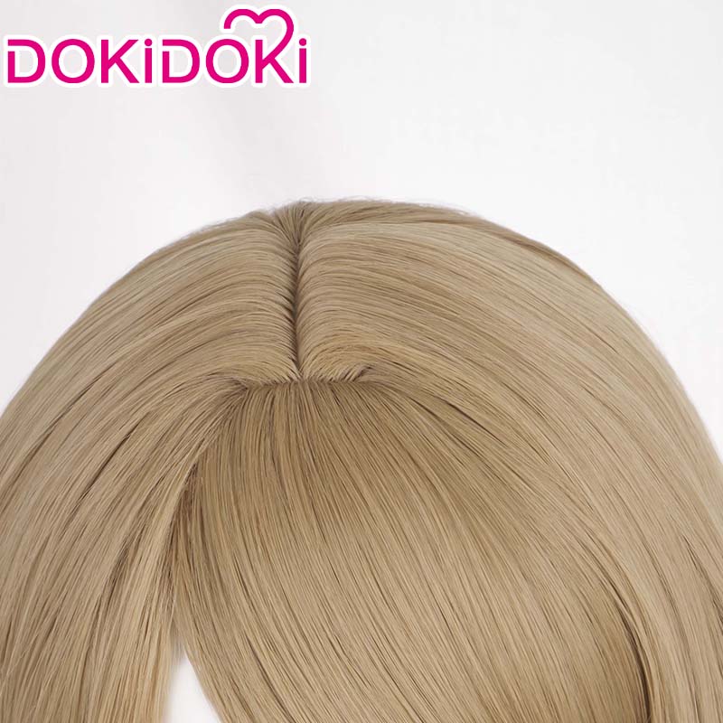 【Ready For Ship】DokiDoki Game Cosplay Wig Short Straight Flaxen Wig - Image 3