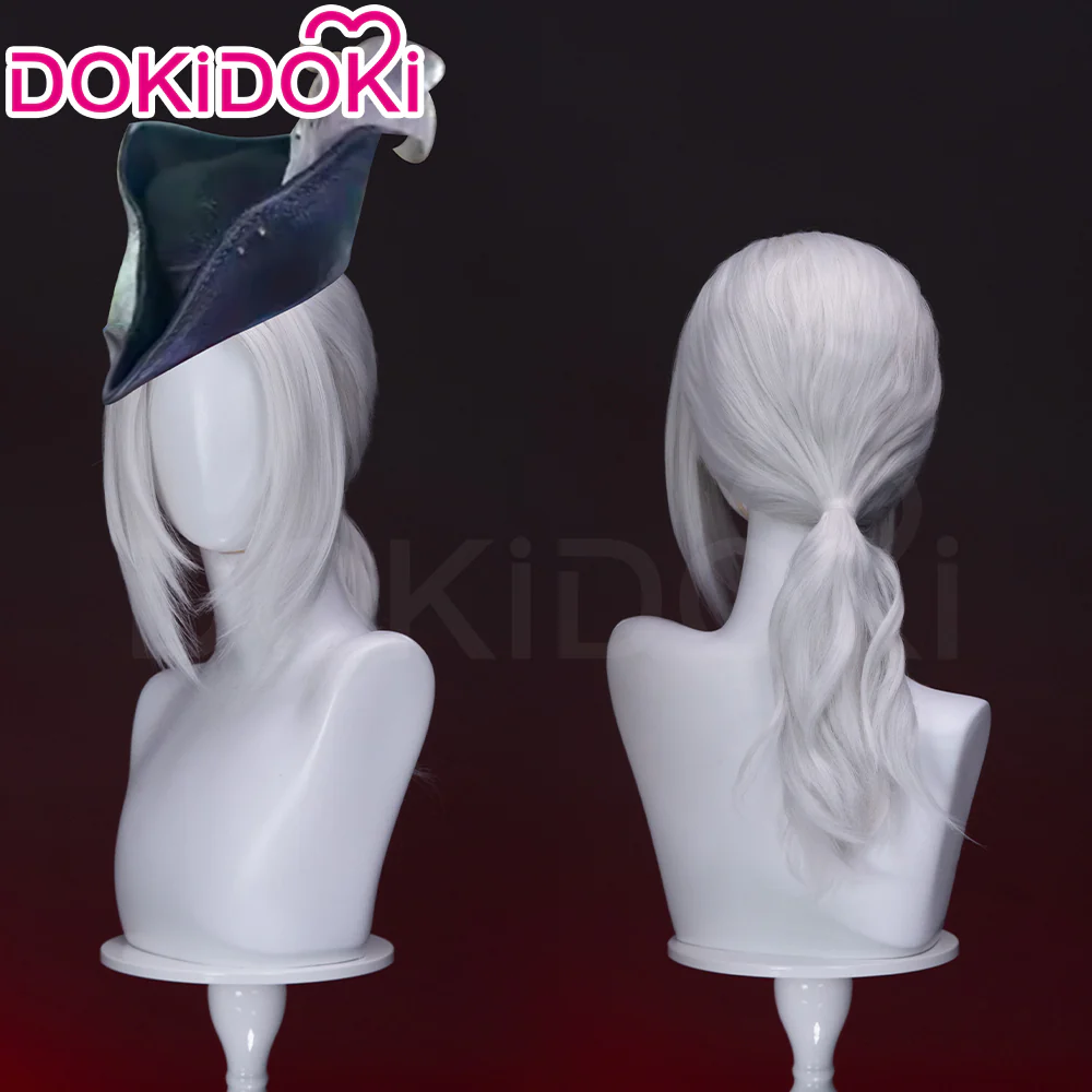 【Ready For Ship】DokiDoki Game Cosplay Wig White Long Straight Hair