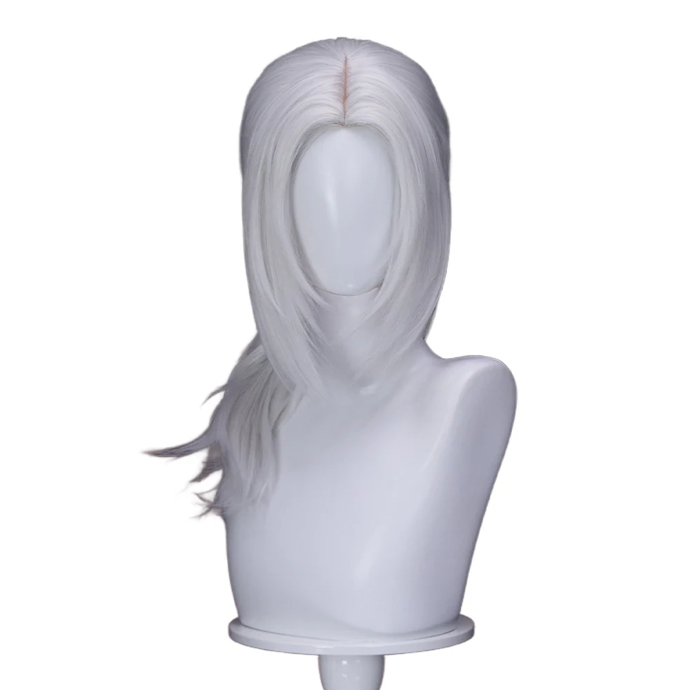 【Ready For Ship】DokiDoki Game Cosplay Wig White Long Straight Hair - Image 5