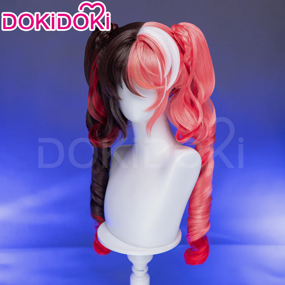 【Partially Ready For Ship】DokiDoki Game Cosplay Wig Short Black White Purple Pink Hair - Image 13