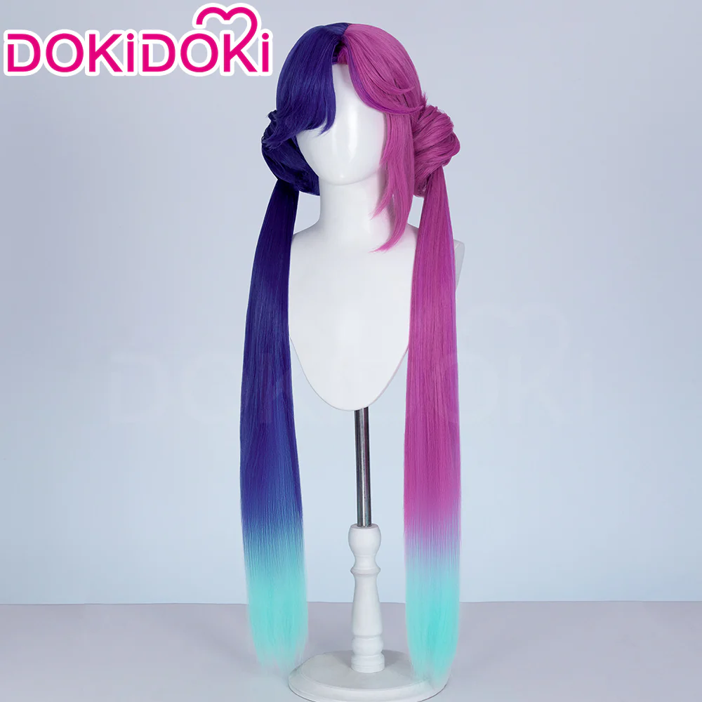 【Partially Ready For Ship】DokiDoki Game Cosplay Wig Short Black White Purple Pink Hair - Image 9