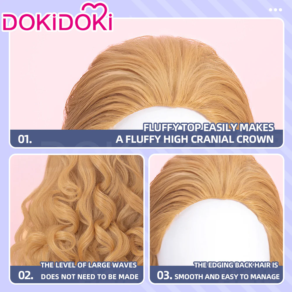 【Ready For Ship】Dokidoki Game Cosplay Woman Wig Long Curly Scarlet Red Orange Wig - Image 11