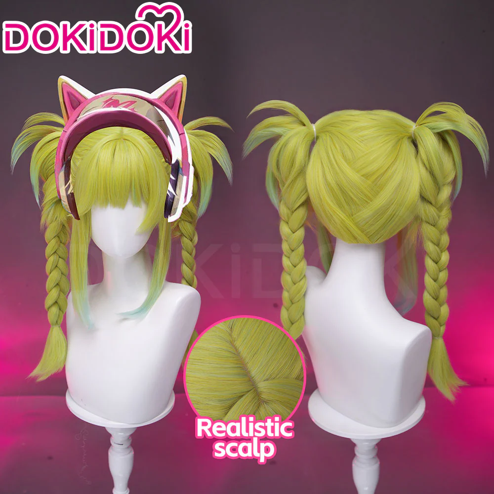 【Default Ver Ready For Ship】Dokidoki Game Cosplay Wig Long Curly Blonde Yellow Wig - Image 7