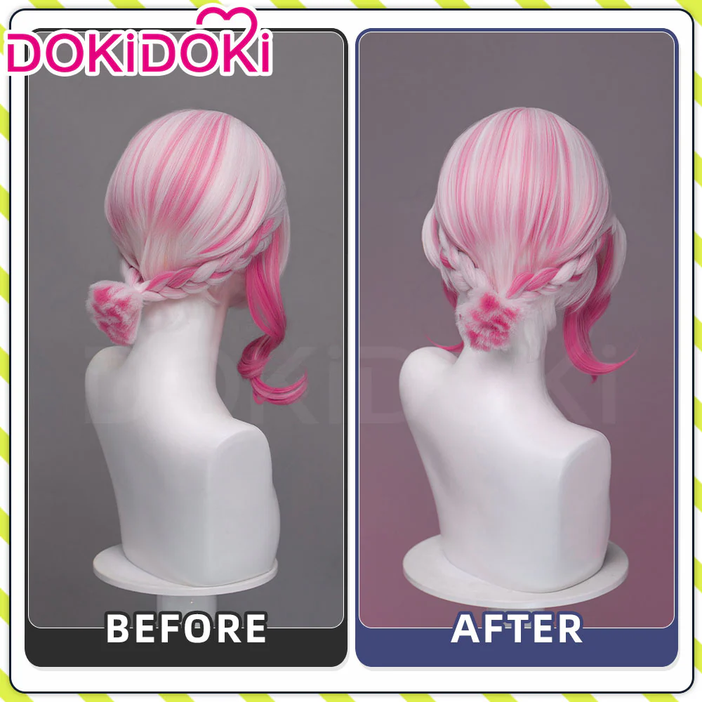【Ready For Ship】DokiDoki Game Cosplay Woman Wig Long Straight Black Purple Vengeance Skin Blood Kariudo Daring Daifuku - Image 21