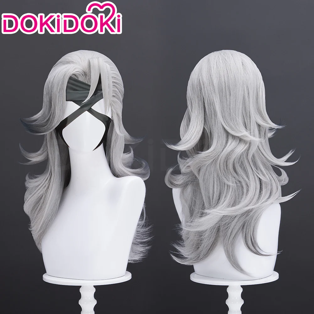 【Yellow Ver. Ready For Ship】Dokidoki Game Cosplay Woman Wig Mid-length Yellow Silver Hair Malice Skin - Image 7