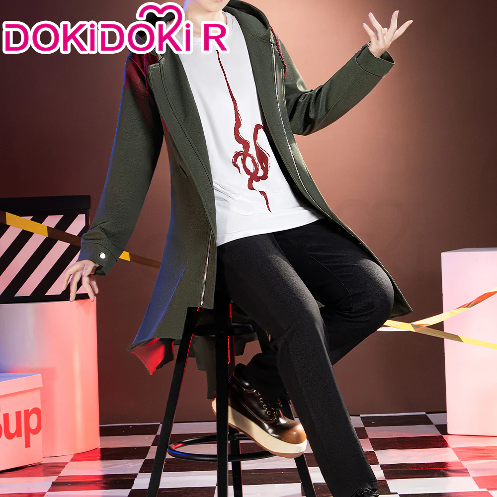 【Size S-2XL】DokiDoki-R Game Cosplay Green Coat Costume