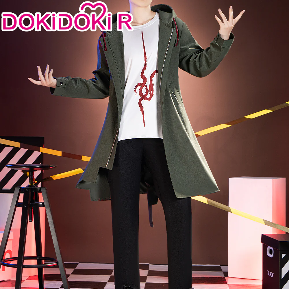 【Size S-2XL】DokiDoki-R Game Cosplay Green Coat Costume - Image 2